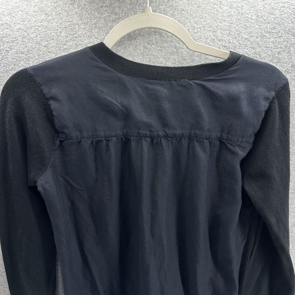 Lacoste Womens Cardigan Size 36 Black Button Up Long Sleeve Sweater - Picture 6 of 12